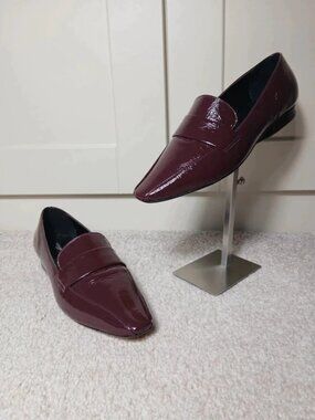 Womens Next Tabitha Simmons Shoes Loafers Size  6.5 EU 40 Square Toe Burgundy